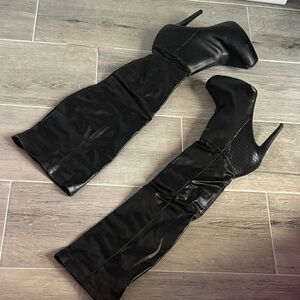 Elegant Black Jennifer Lopez Women's Stiletto Boots